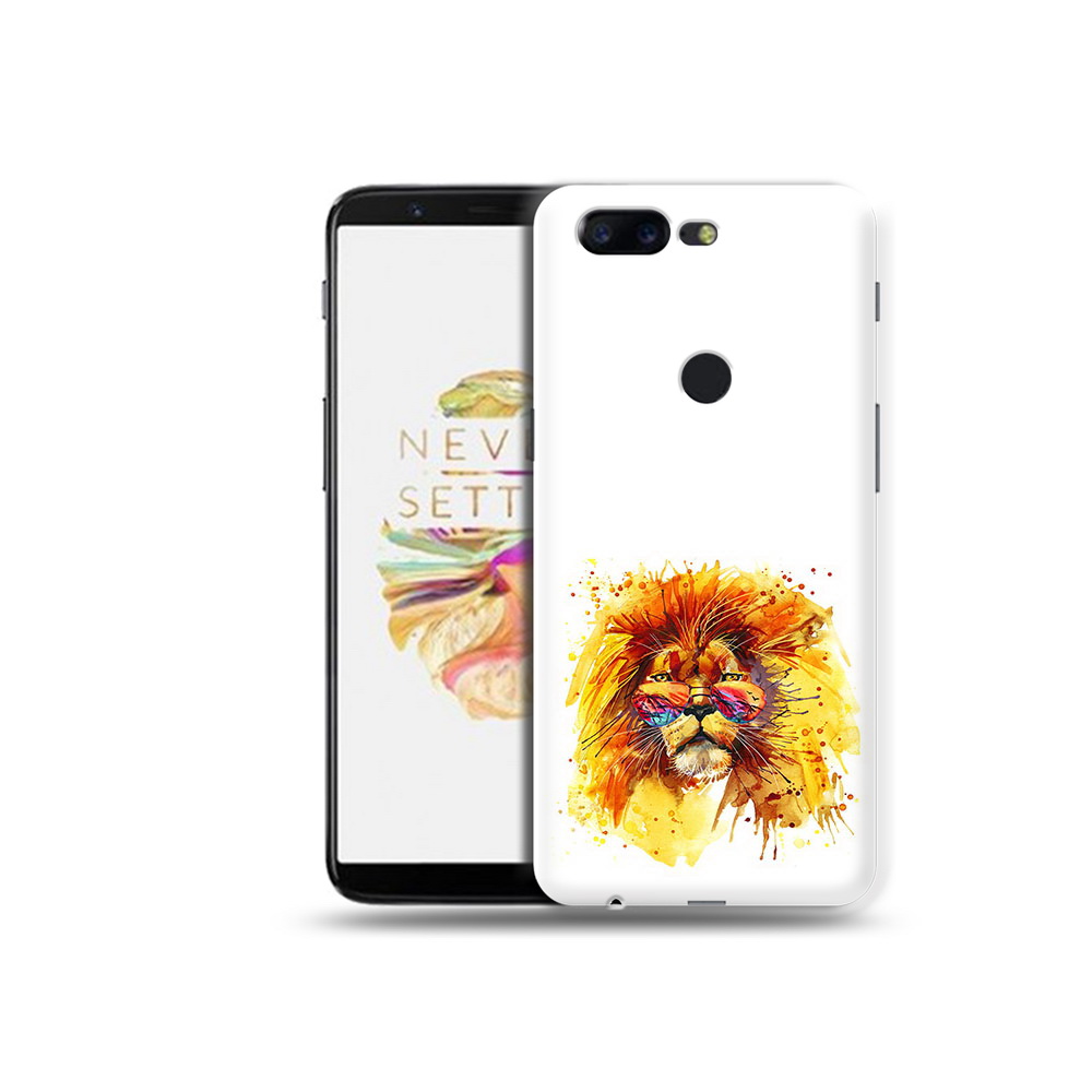 

Чехол MyPads Tocco для OnePlus 5T лев в очках, Прозрачный, Tocco