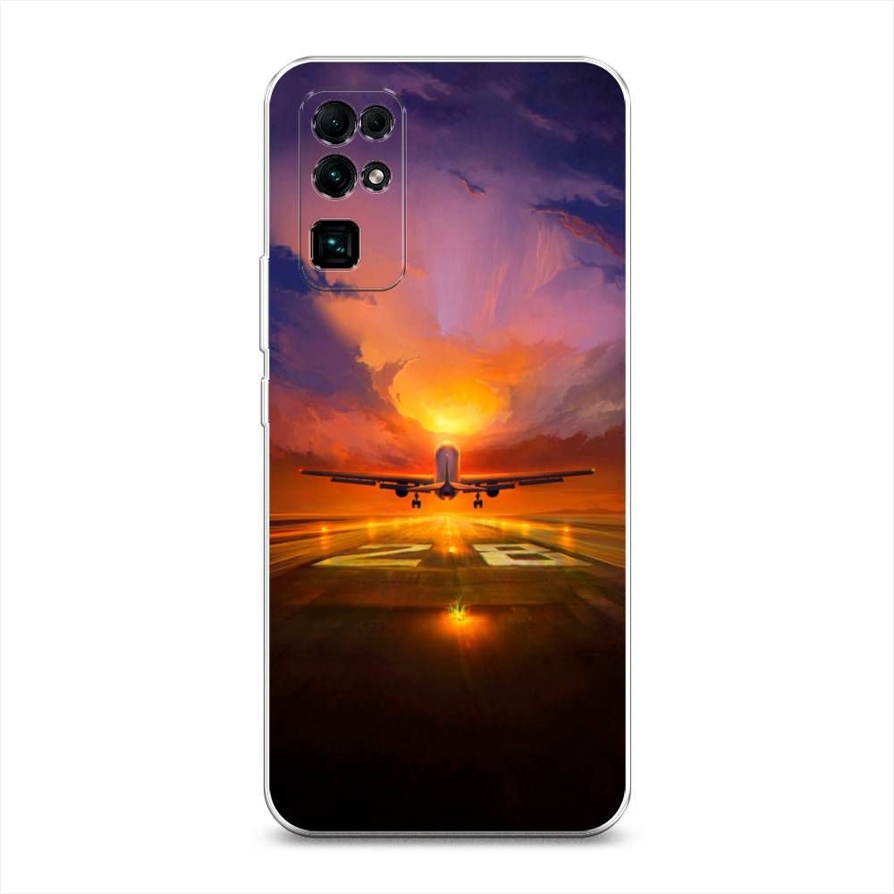 

Чехол на Honor 30 "Самолет на посадке", Оранжевый;синий, 612150-6