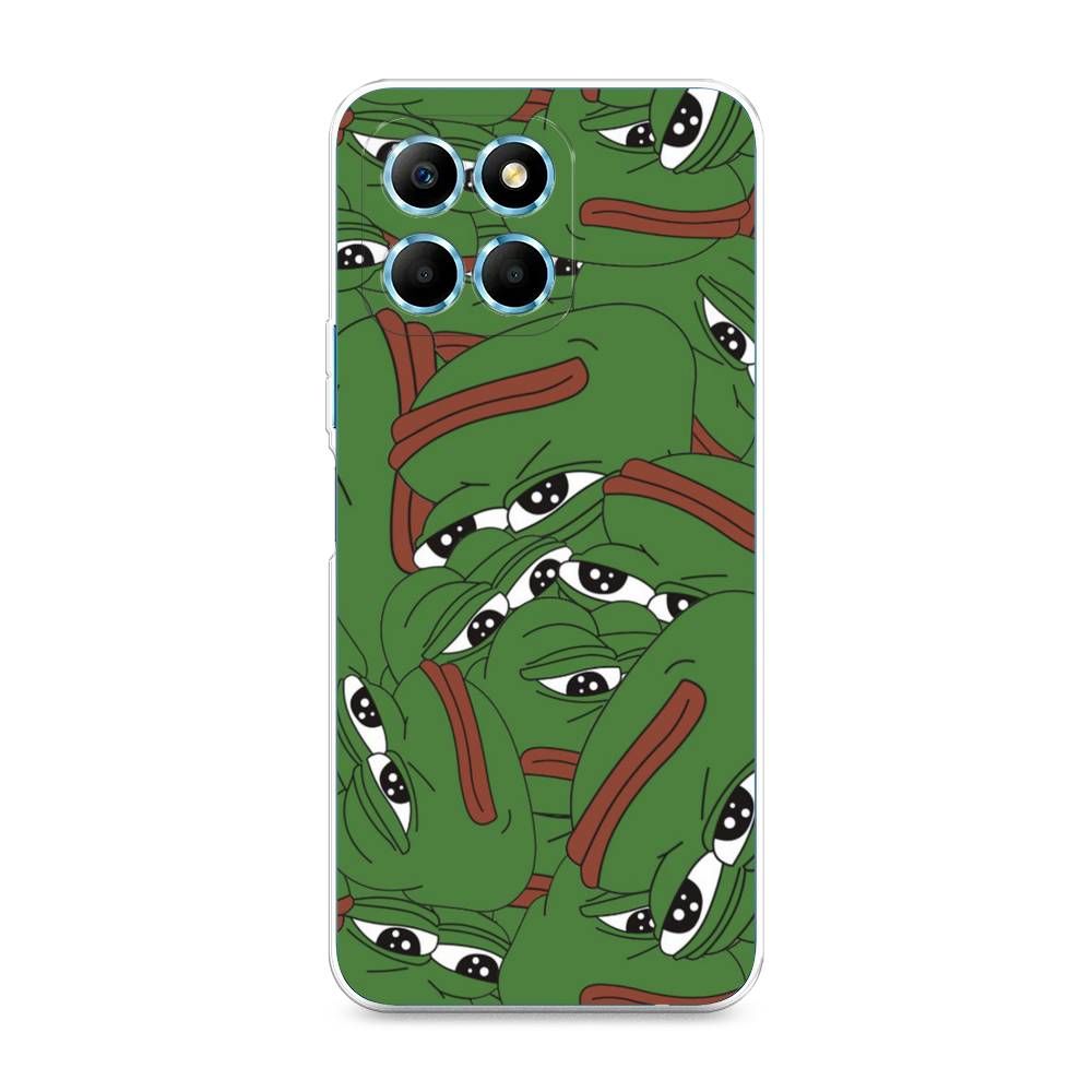 

Чехол Awog 6120250-9 для Honor X6s "Печальный frog", Зеленый;белый, 6120250-9