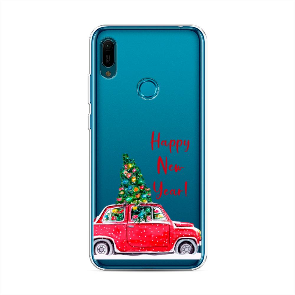 

Чехол на Huawei Y6 2019 "Happy New Year", Красный;зеленый, 68650-5
