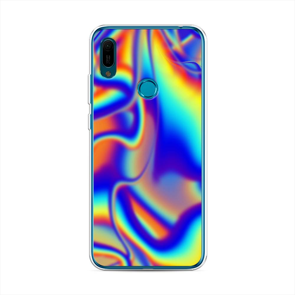 

Чехол на Huawei Y6 2019 "Яркая голограмма", Разноцветный, 68650-3