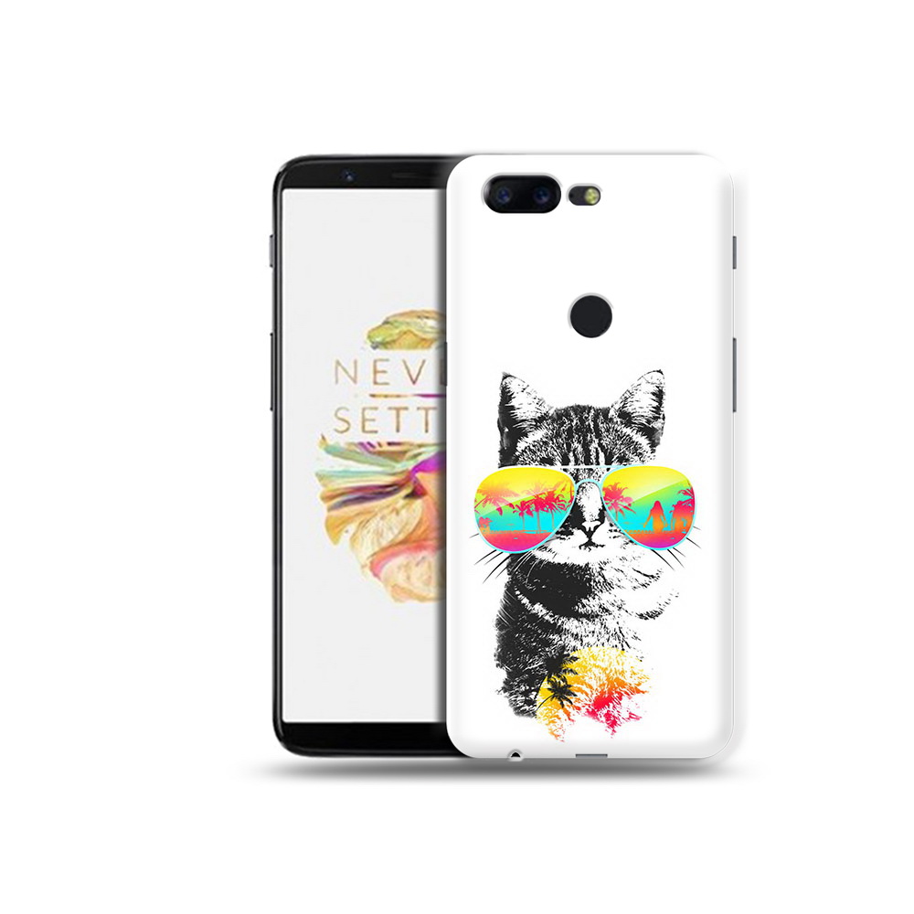 

Чехол MyPads Tocco для OnePlus 5T крутой кот, Прозрачный, Tocco