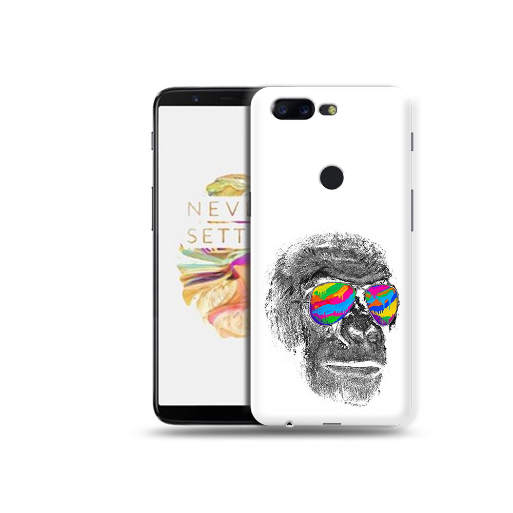 

Чехол MyPads Tocco для OnePlus 5T крутая обезьяна в очках, Прозрачный, Tocco