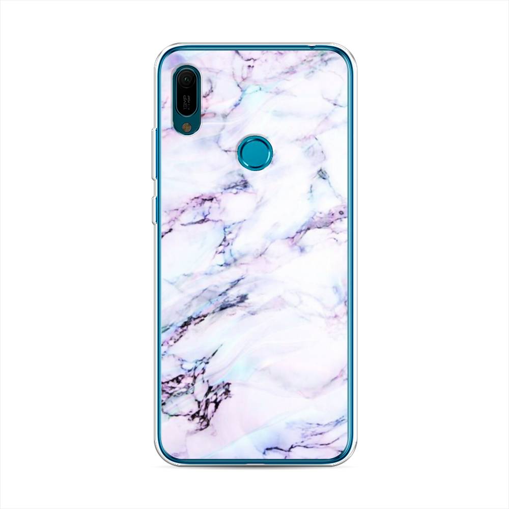 

Чехол на Huawei Y6 2019 "Радужный мрамор", Серый;фиолетовый, 68650-3