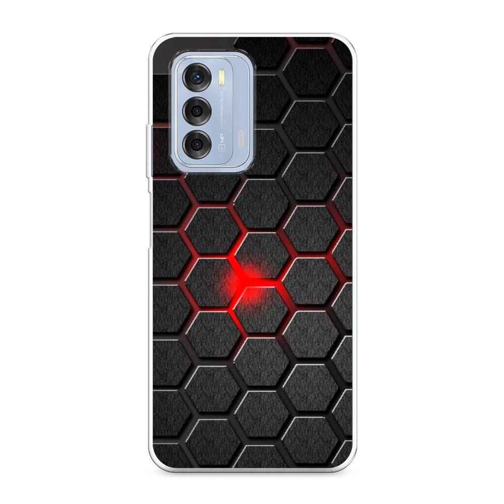 

Чехол для ZTE Blade V40 "Соты красные", Красный;черный;серый, 136150-3