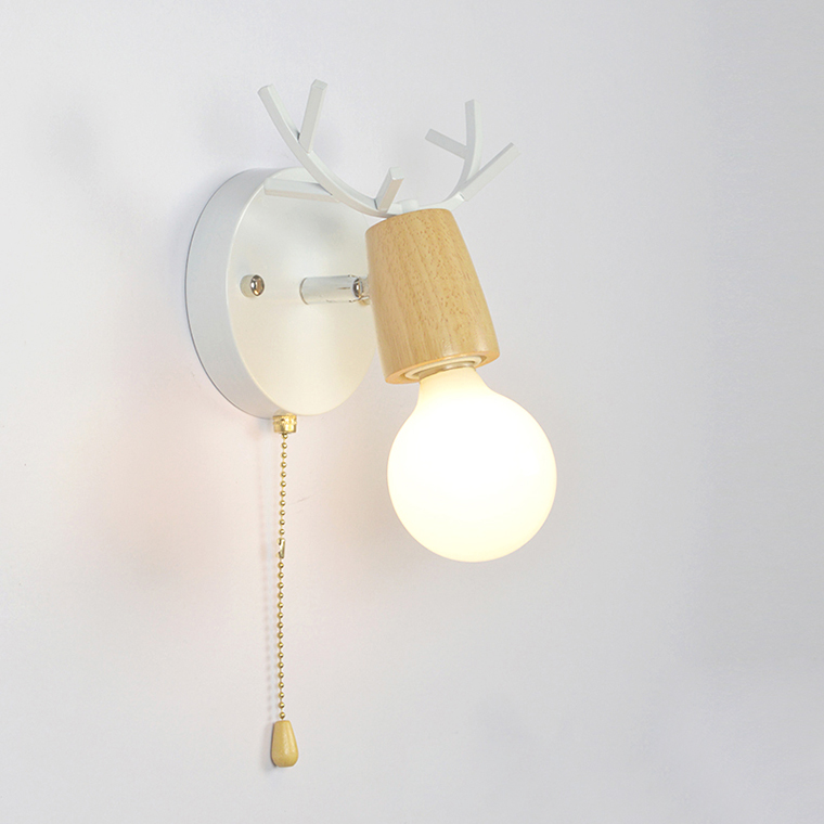 фото Бра с рожками imperiumloft deer a switch white light wood