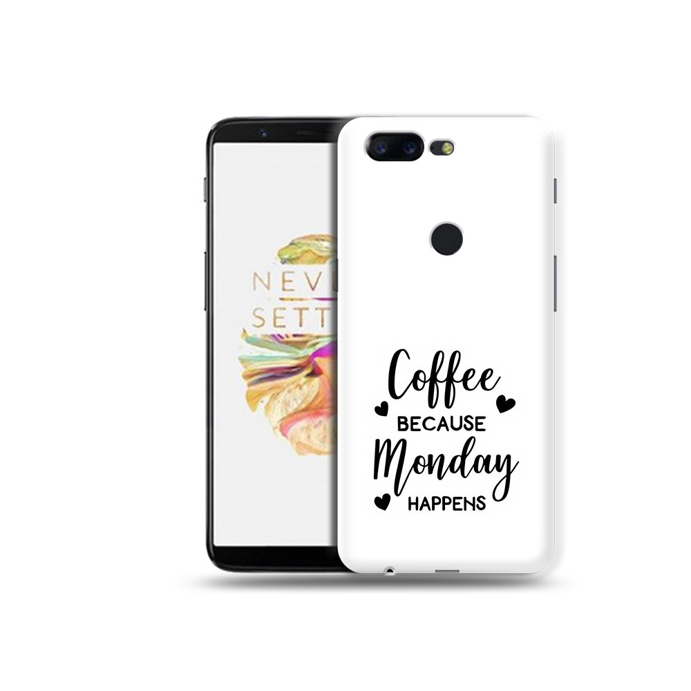 

Чехол MyPads Tocco для OnePlus 5T кофе и понедельник стал счастливым, Прозрачный, Tocco