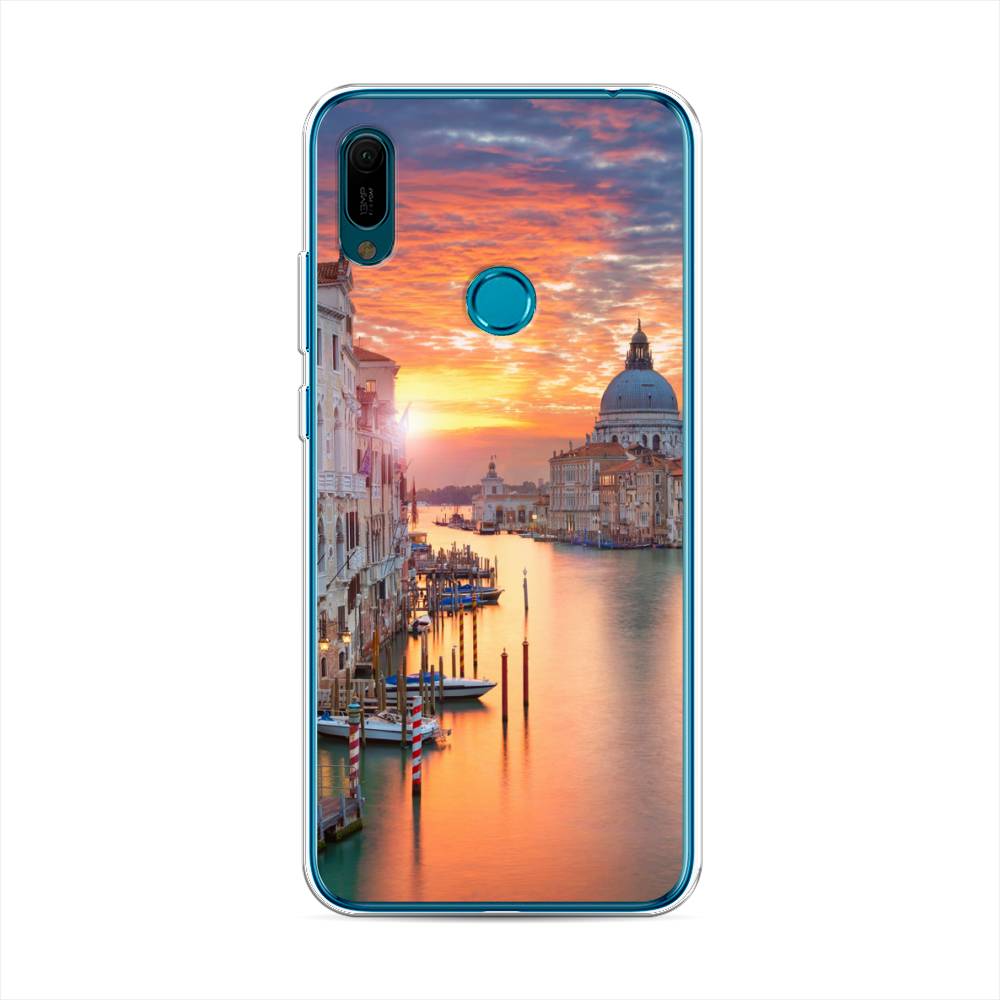 

Чехол на Huawei Y6 2019 "Восход 11", Розовый;оранжевый, 68650-2