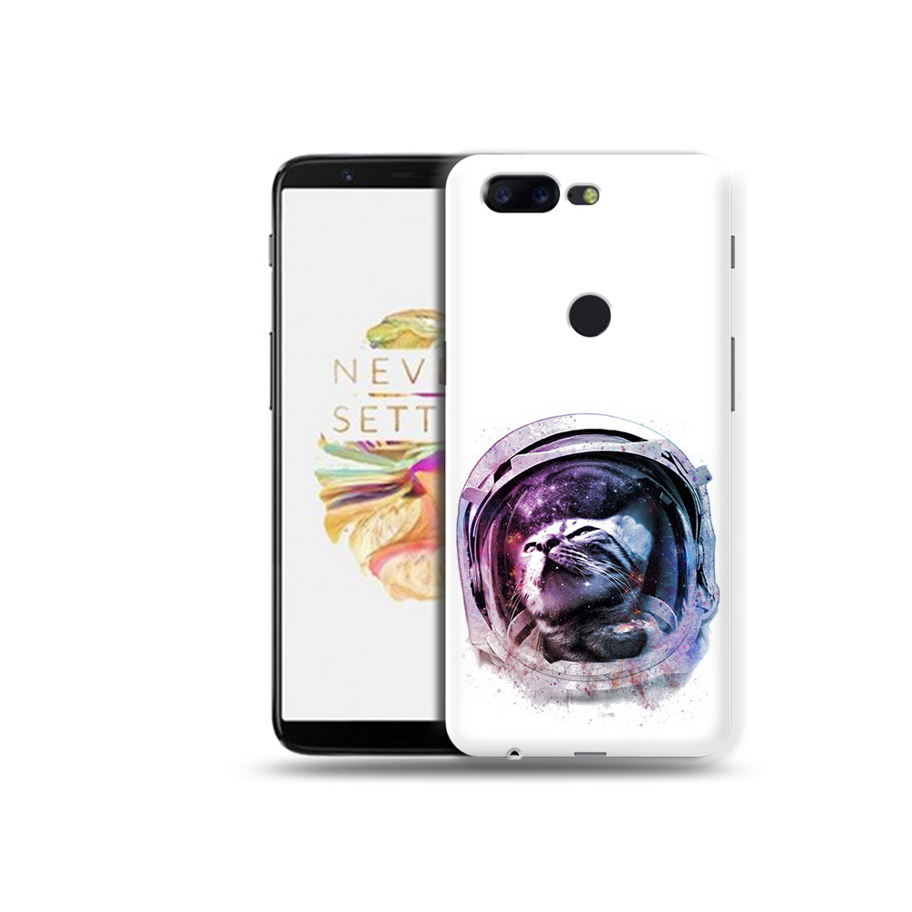 

Чехол MyPads Tocco для OnePlus 5T кот в шлеме, Прозрачный, Tocco