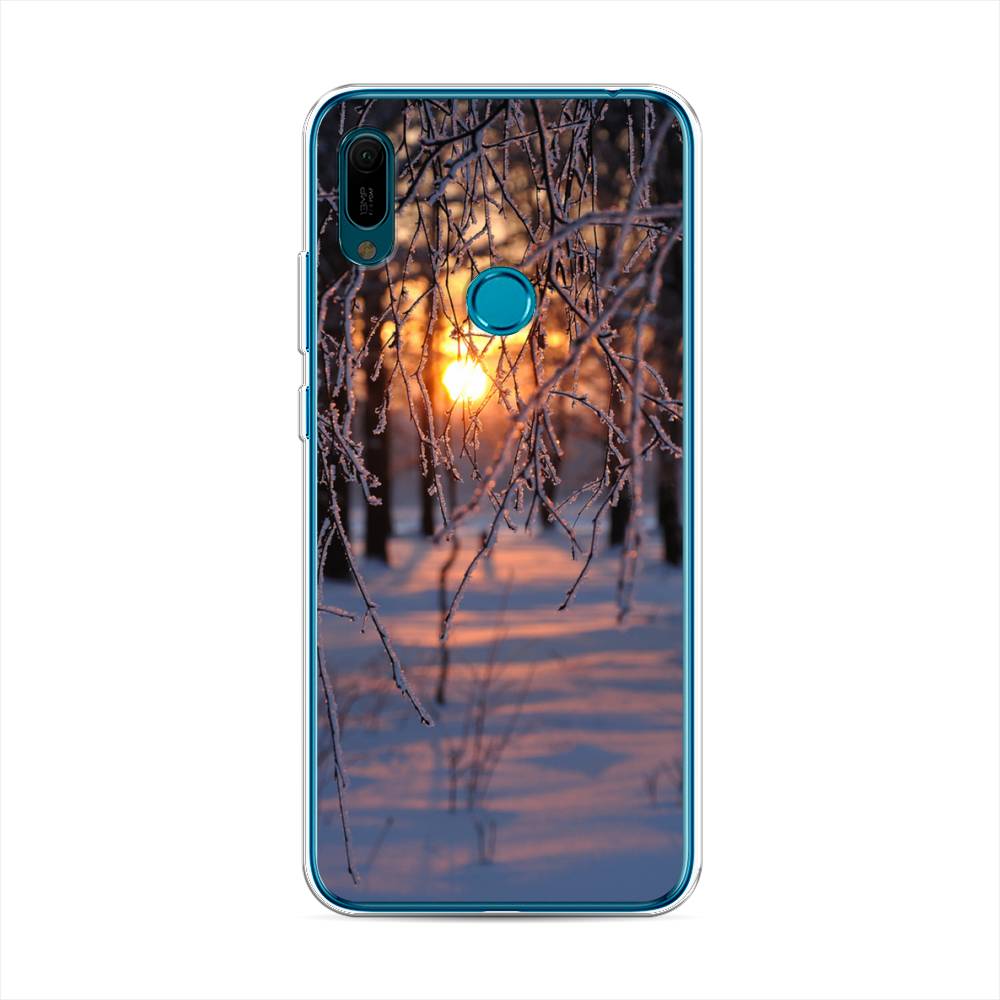 

Чехол на Huawei Y6 2019 "Зима 7", Оранжевый;розовый;черный, 68650-2