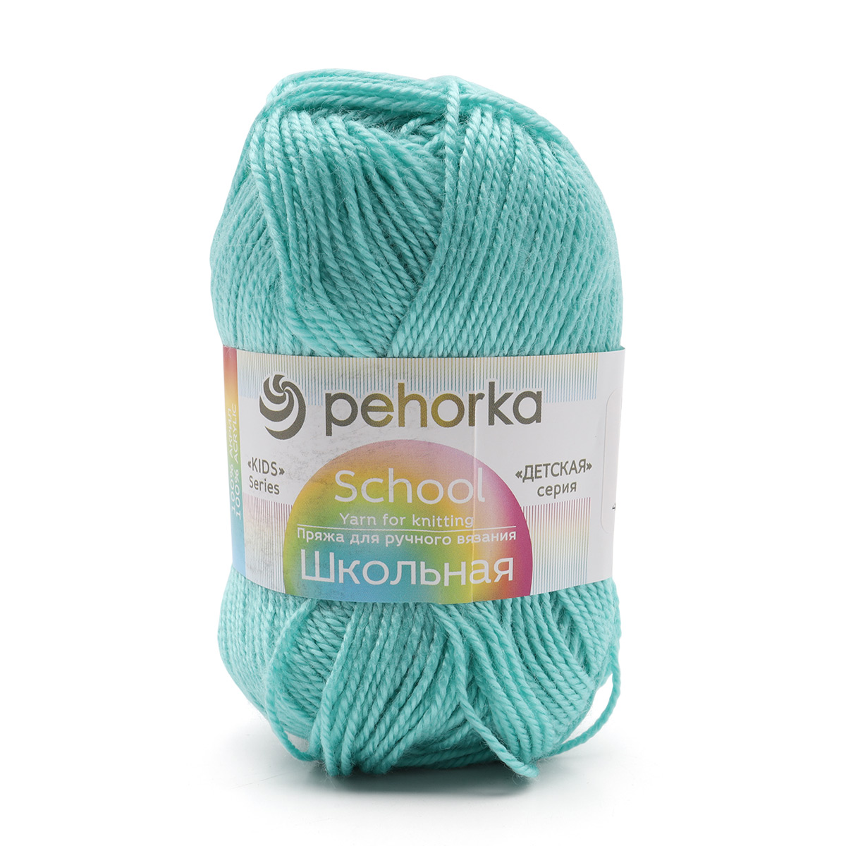 

Пряжа Пехорка 'Школьная', 50г, 150м (100% акрил) (581 светлый изумруд), 5 мотков