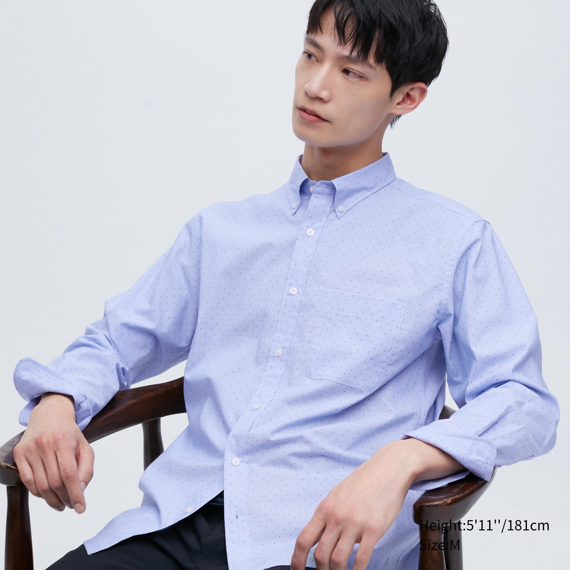 

Рубашка мужская UNIQLO 456657COL65 синяя XL (доставка из-за рубежа), Синий, 456657COL65