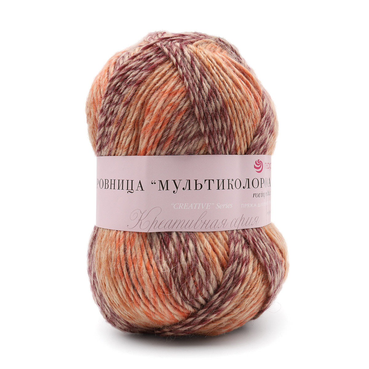 

Пряжа Пехорка Ровница 'Мультиколоровая', 200г, 400м (шерсть, акрил) (1147 М), 5 мотков, Оранжевый