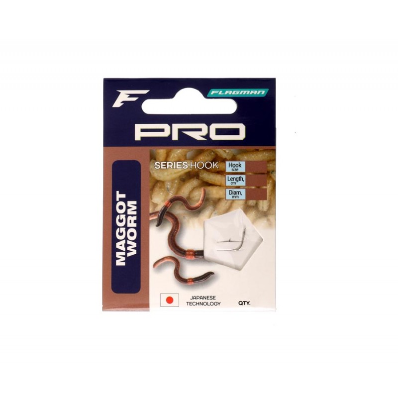 

Поводок рыболовный FLAGMAN Поводок готовый Pro Maggot Worm Hooks 16 7шт, PRWMN