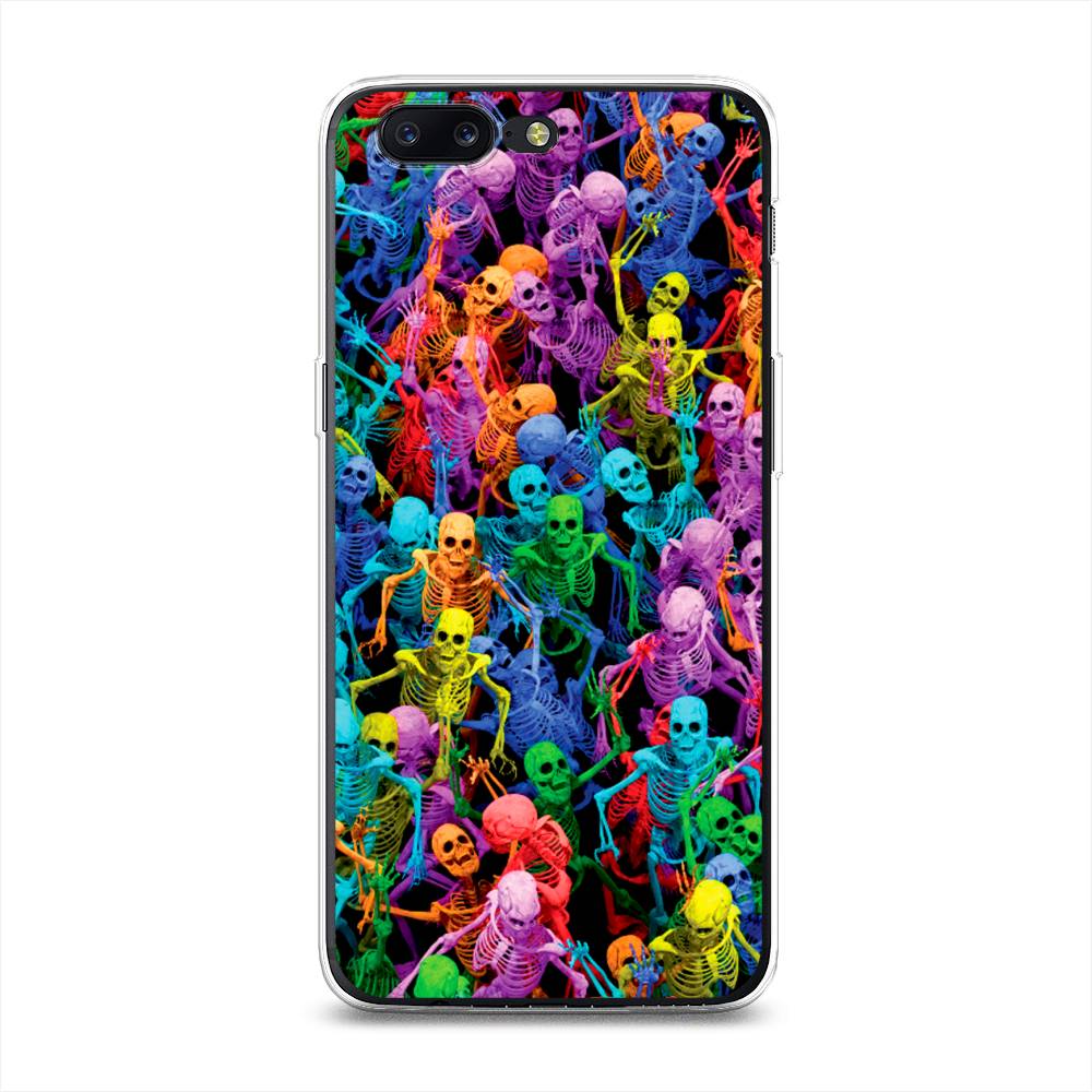 

Чехол на OnePlus 5 "Вечеринка скелетов", Фиолетовый;желтый;оранжевый, 150250-6
