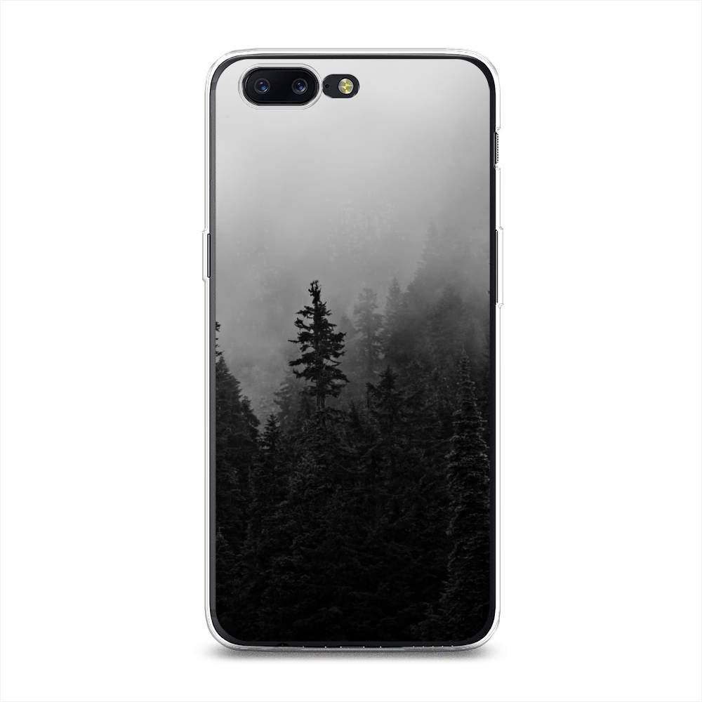 

Чехол на OnePlus 5 "Туманный лес", Серый;черный, 150250-2