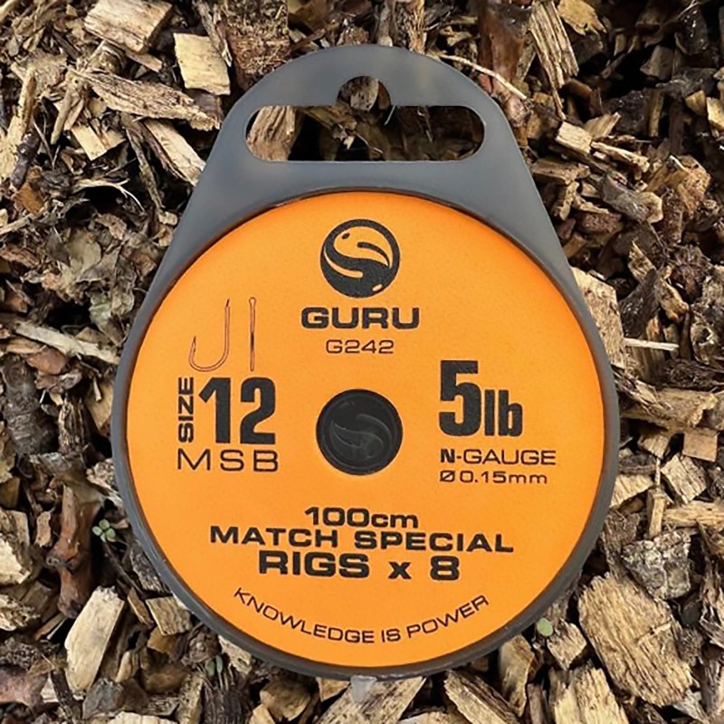 

Поводок рыболовный GURU Поводок готовый Match Special Rig 12 100см 0,15мм, GRR242