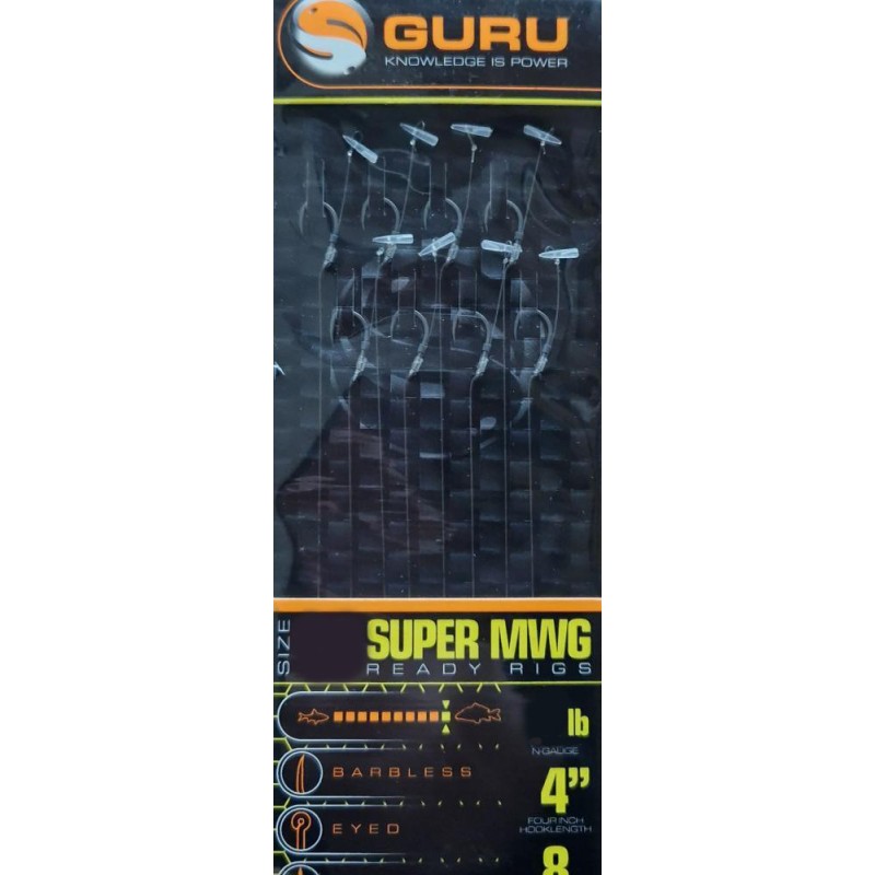 

Поводок рыболовный GURU Поводок готовый SMWG Speed Stop Rig 4" 12 0,22мм 8шт, GRR236