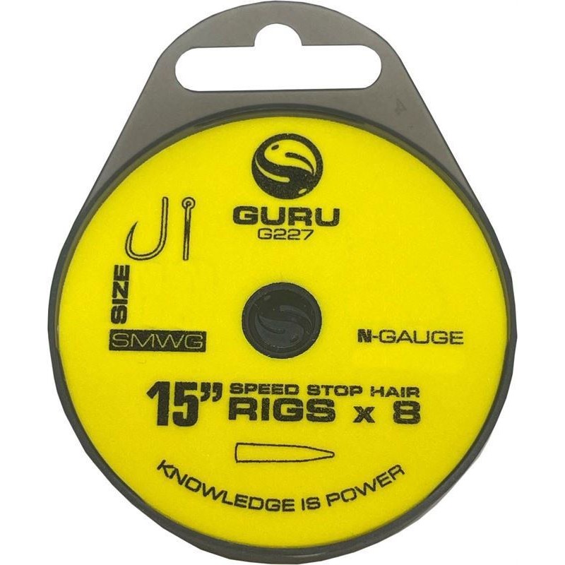 

Поводок рыболовный GURU Поводок готовый SMWG Speed Stop Rig 15" 12 0,19мм 8шт, GRR230