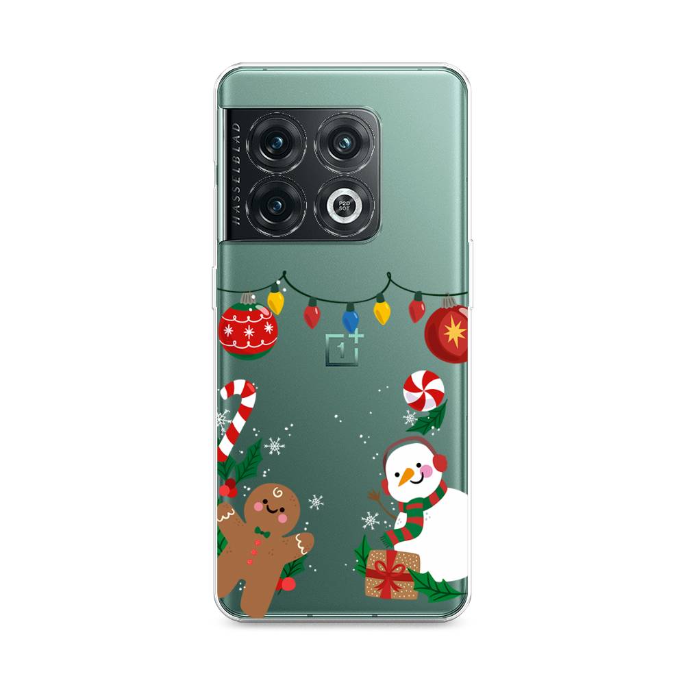 

Чехол на OnePlus 10 Pro 5G "Новогоднее настроение", Коричневый;красный;зеленый, 152150-5