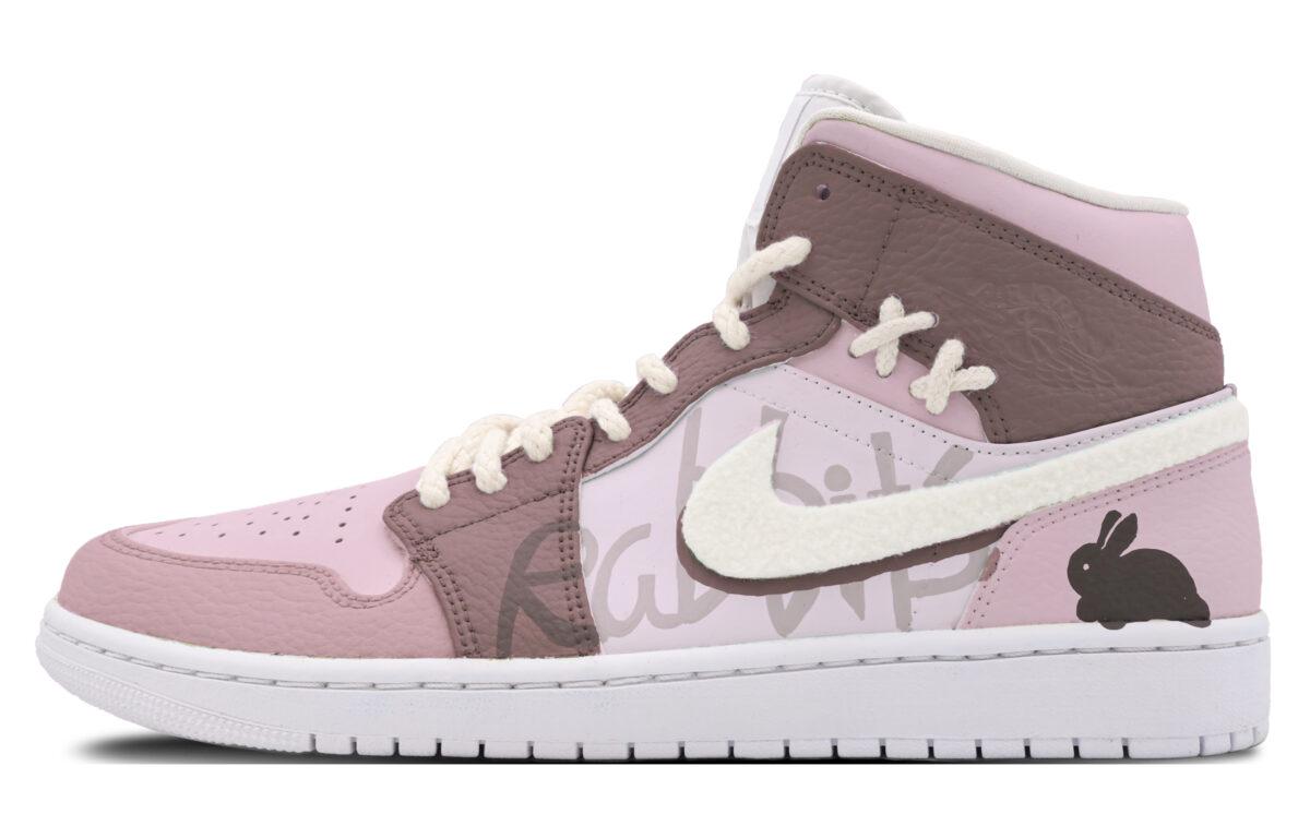 

Кеды унисекс Jordan Air Jordan 1 Mid розовые 43 EU, Розовый, Air Jordan 1 Mid