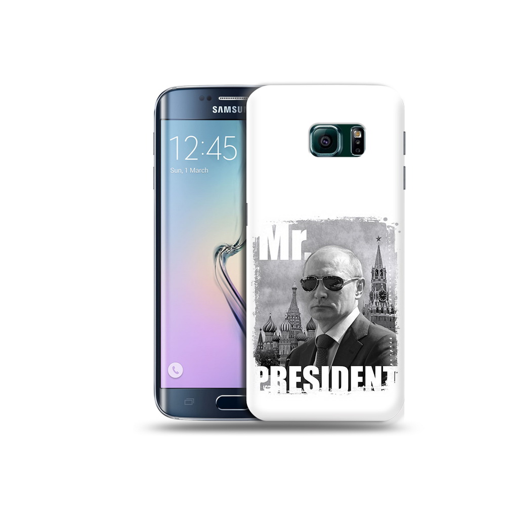 

Чехол MyPads Tocco для Samsung Galaxy S6 Edge Путин, Прозрачный, Tocco