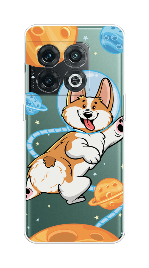 

Чехол на OnePlus 10 Pro 5G "Корги-космонавт", Голубой;бежевый;белый, 152150-1