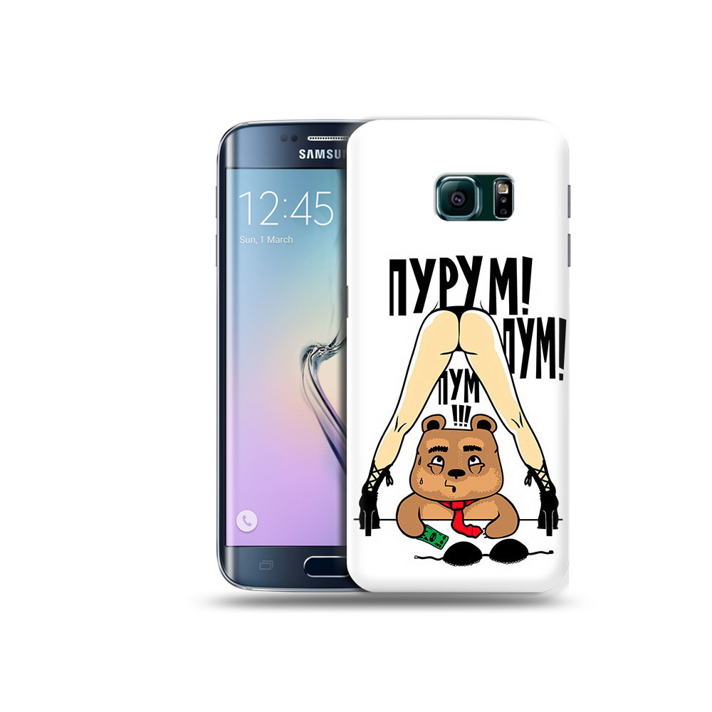 

Чехол MyPads Tocco для Samsung Galaxy S6 Edge Пурум пум пум, Прозрачный, Tocco