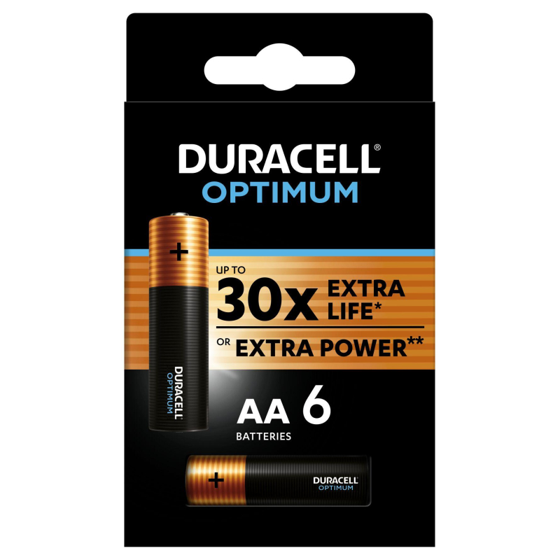 Батарейки Duracell Optimum LR6-6BL (5014065) АА/алкалиновые/1.5v/6шт./уп