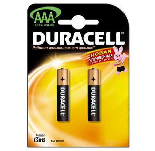 

Батарейки DURACELL BASIC ААA/LR03-2BL уп. 81484984