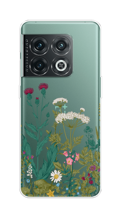 

Чехол на OnePlus 10 Pro 5G "Дикие полевые цветы", Зеленый;розовый;белый, 152150-2