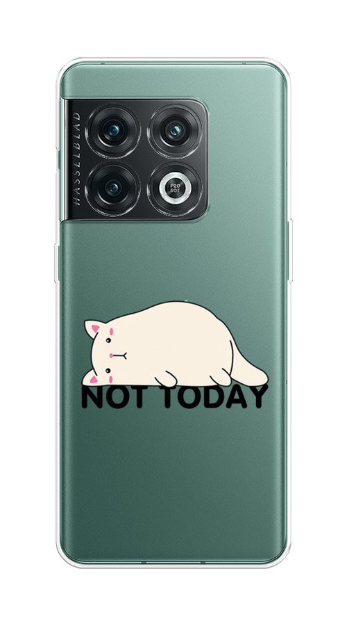

Чехол на OnePlus 10 Pro 5G "Cat not today", Белый;розовый;черный, 152150-1