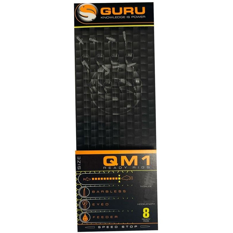 

Поводок рыболовный GURU Поводок готовый QM1 Speed Stop Ready Rigs 4" 14 0,17мм 8шт, GRR130