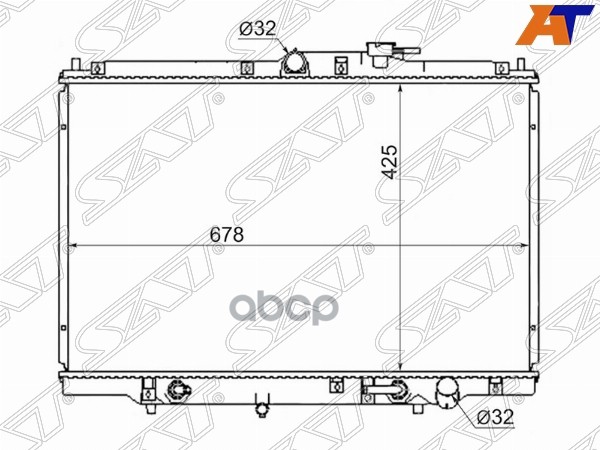 

SAT ST-10-0045 Радиатор HONDA ODYSSEY/SHUTTLE 95-99 1шт