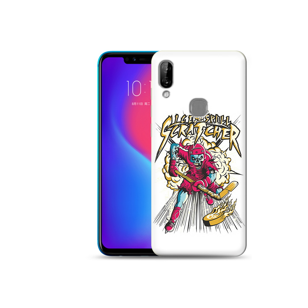 

Чехол MyPads Tocco для Lenovo S5 Pro нарисованный скелет хоккеист, Прозрачный, Tocco