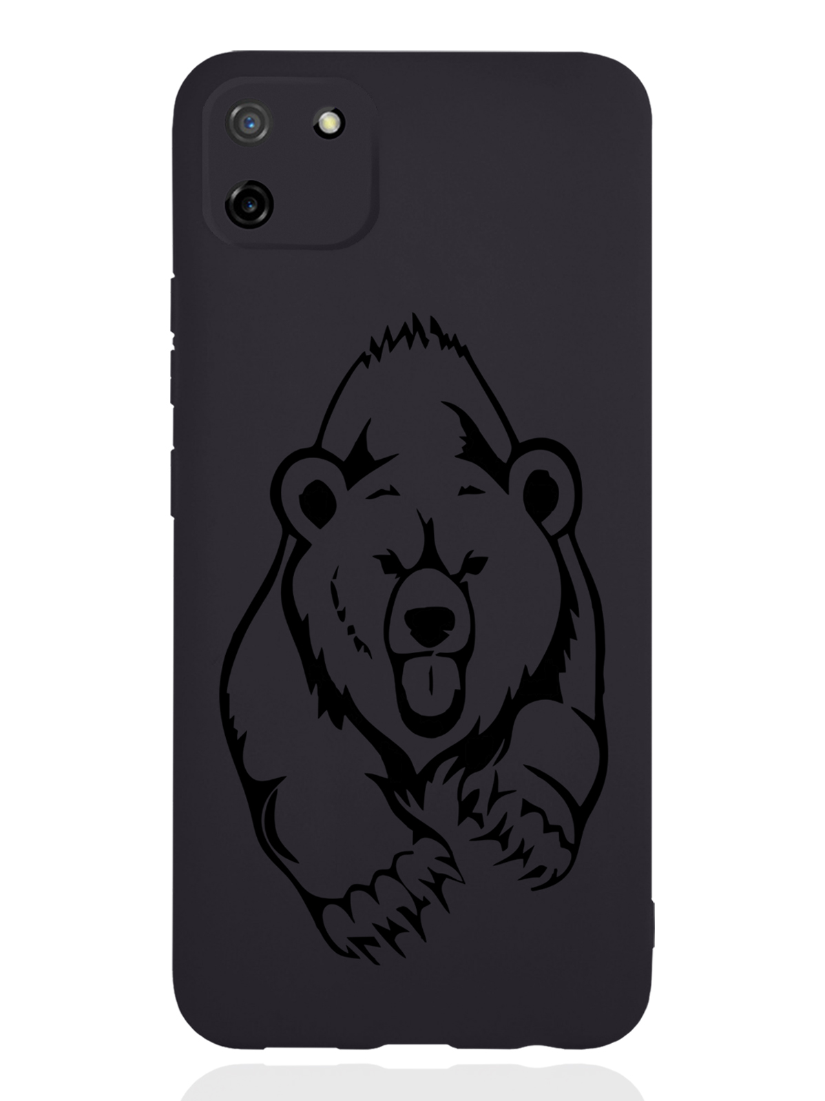 

Чехол MustHaveCase RealMe C11 Медведь, Черный, RealMe C11 Медведь