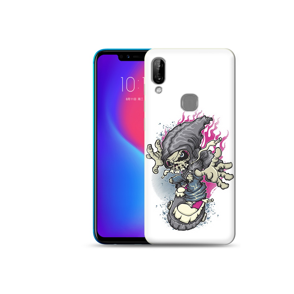 фото Чехол mypads tocco для lenovo s5 pro нарисованный скелет на скейт борде
