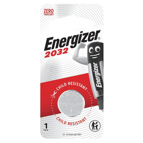 Батарейка ENERGIZER, комплект 3 шт., CR 2032, литиевая, 1 шт., в блистере, E301021301