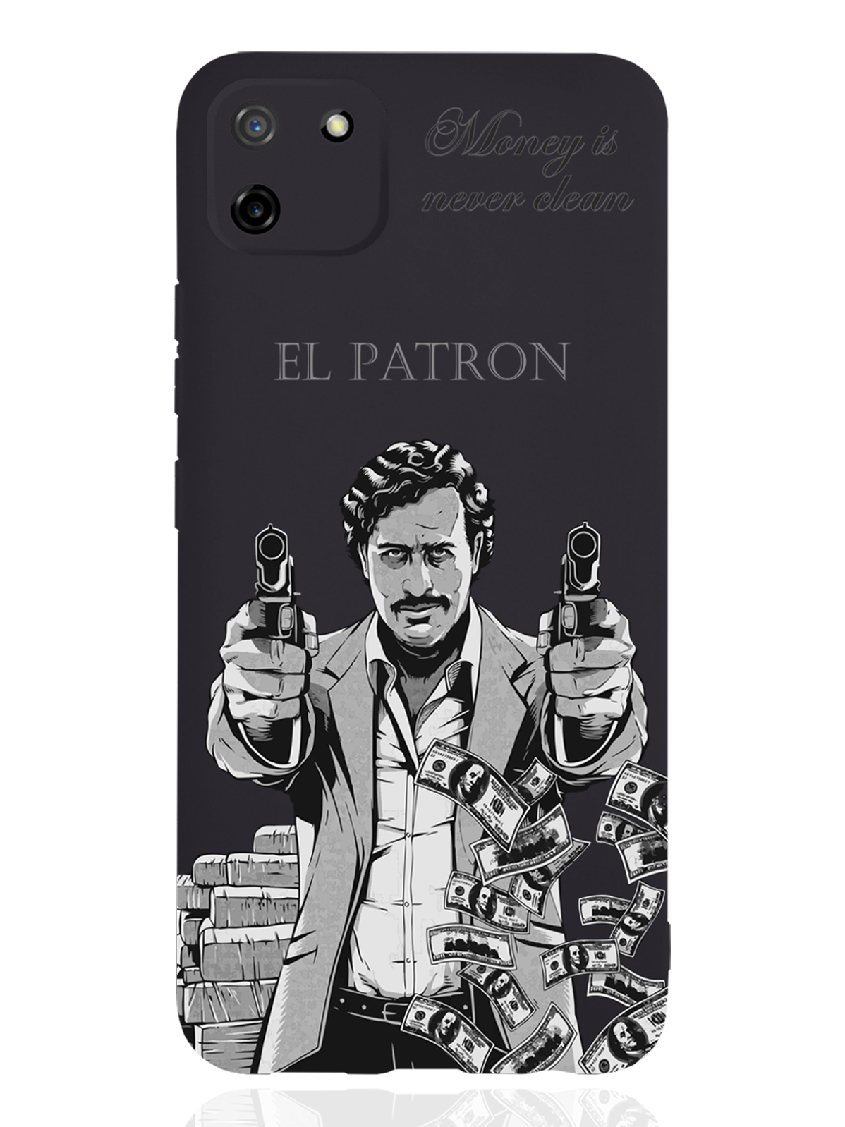 

Чехол MustHaveCase RealMe C11 El Patron Pablo Escobar Пабло Эскобар, Серый;черный, RealMe C11 El Patron Pablo Escobar Пабло Эскобар