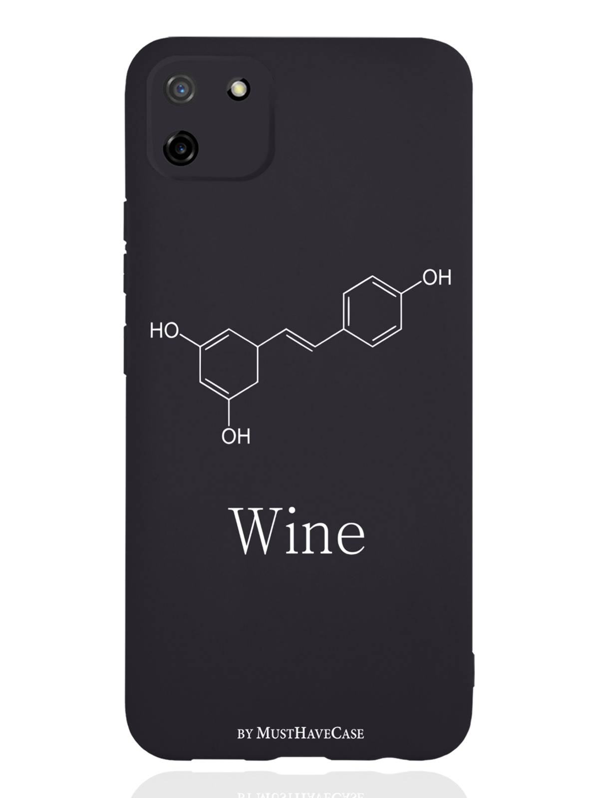 

Чехол MustHaveCase RealMe C11 Молекула вина, Черный;белый, RealMe C11 Молекула вина