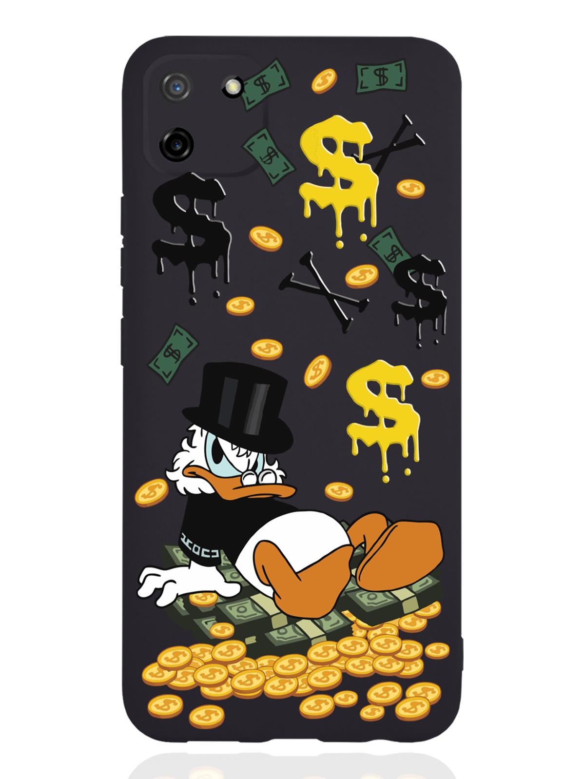 

Чехол MustHaveCase RealMe C11 Богатенькая Утка, Черный;желтый, RealMe C11 Богатенькая Утка