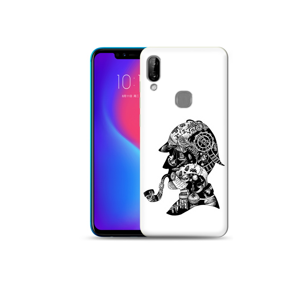 

Чехол MyPads Tocco для Lenovo S5 Pro мужчина с трубкой абстракция, Прозрачный, Tocco