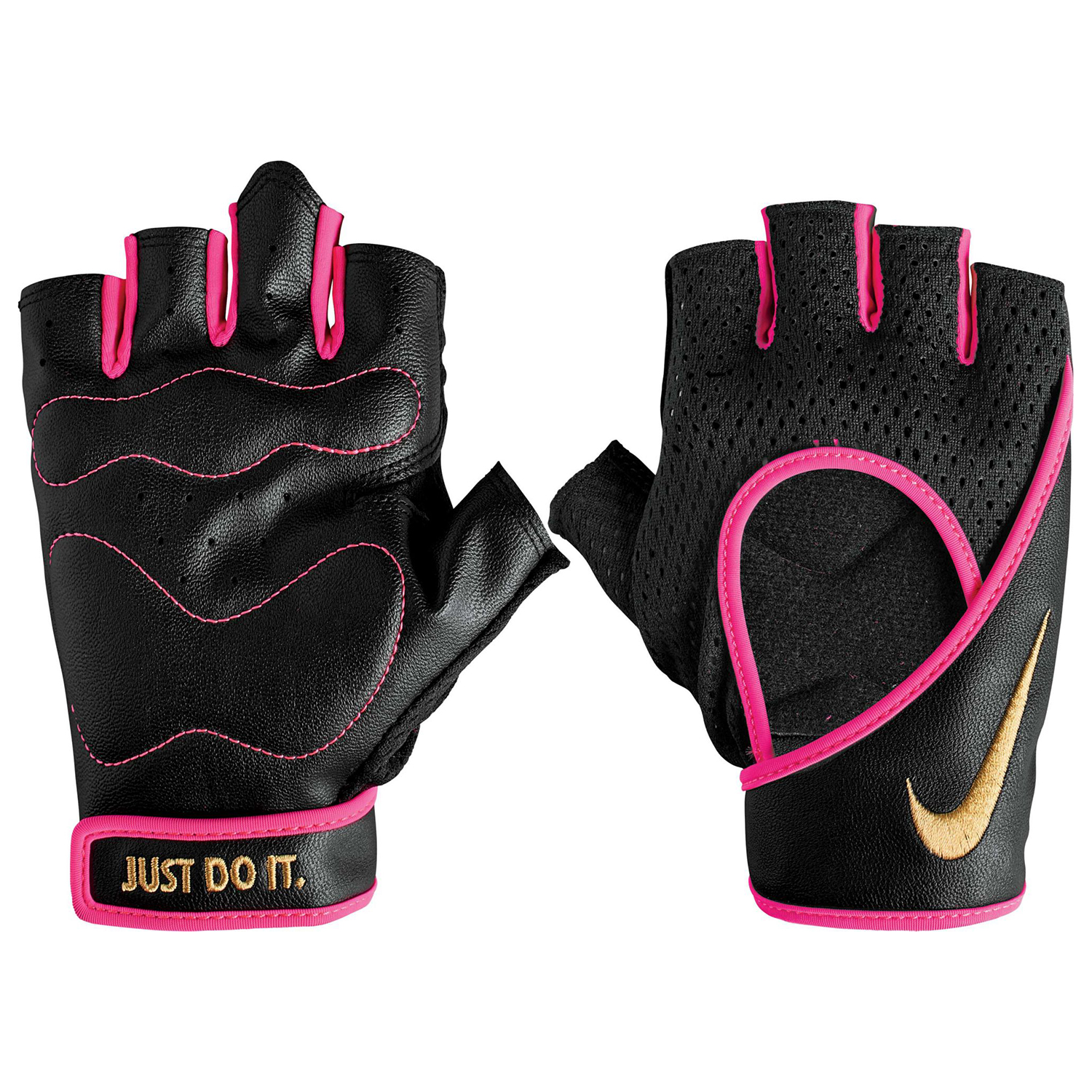 фото Перчатки nike women's pro perf wrap training gloves s black/hyper pink/metallic gold, s