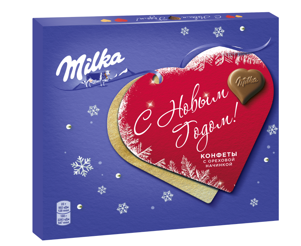 фото Конфеты milka молочный шоколад с ореховой начинкой 110 г