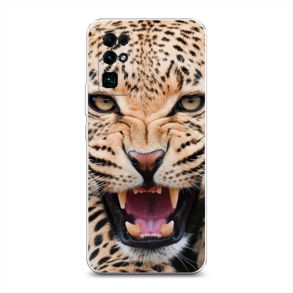 

Чехол на Honor 30 "Леопард 3d", Бежевый;черный, 612150-6