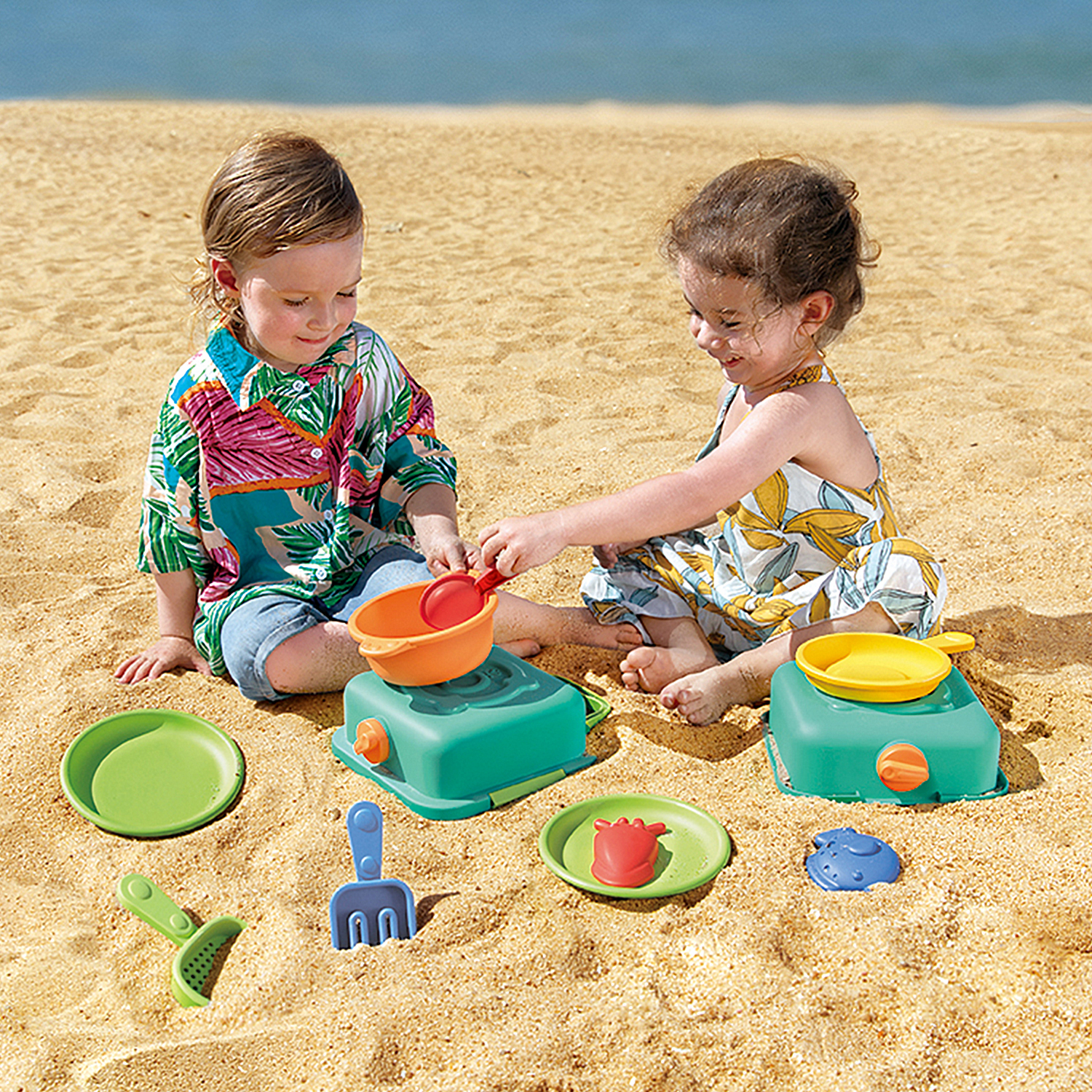 Игровой Пляжный набор Шеф-повар на пляже Hape E4106_HP набор для игр на открытом воздухе hape 847121 hp