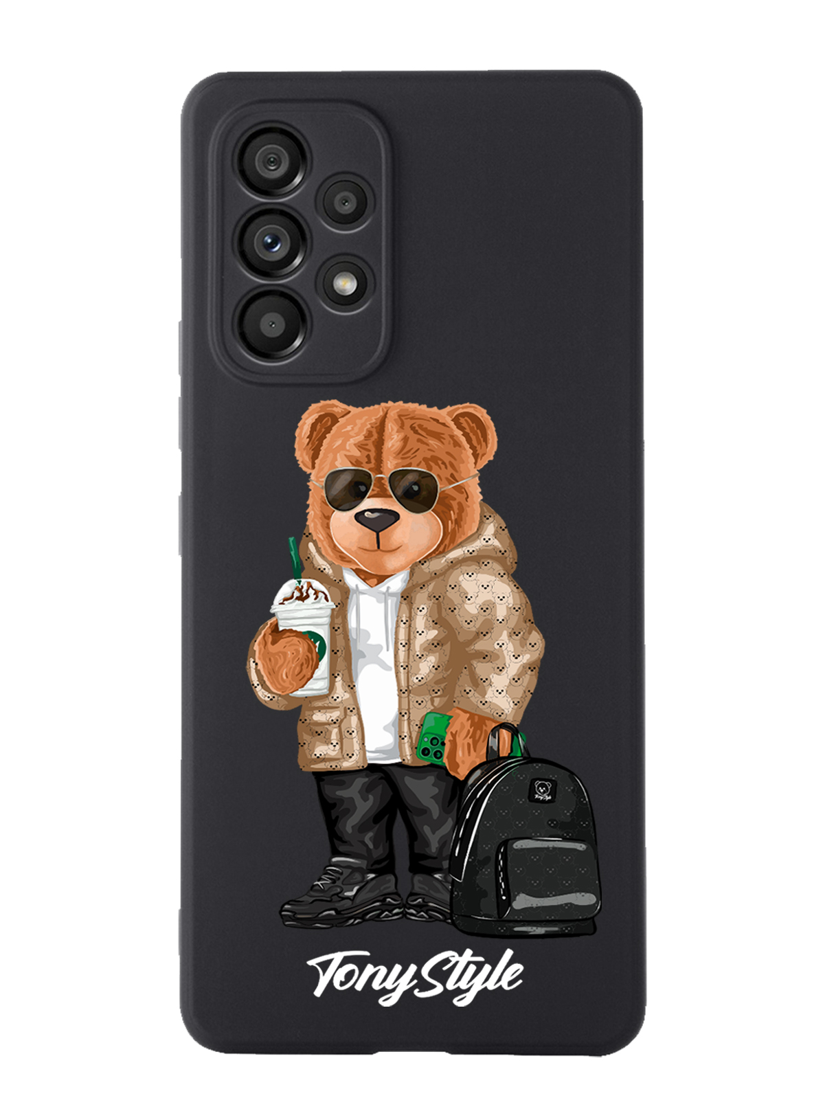 

Чехол Tony Style Samsung Galaxy A53 Tony Style в очках, Коричневый;черный;белый, Samsung Galaxy A53 Tony Style в очках