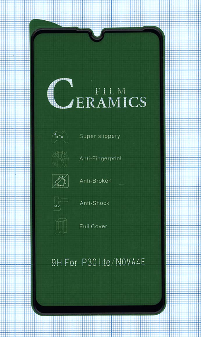 

Керамическая пленка (стекло) для Huawei Nova 4E/P30 lite черная, для Huawei Nova 4E/ P30 lite