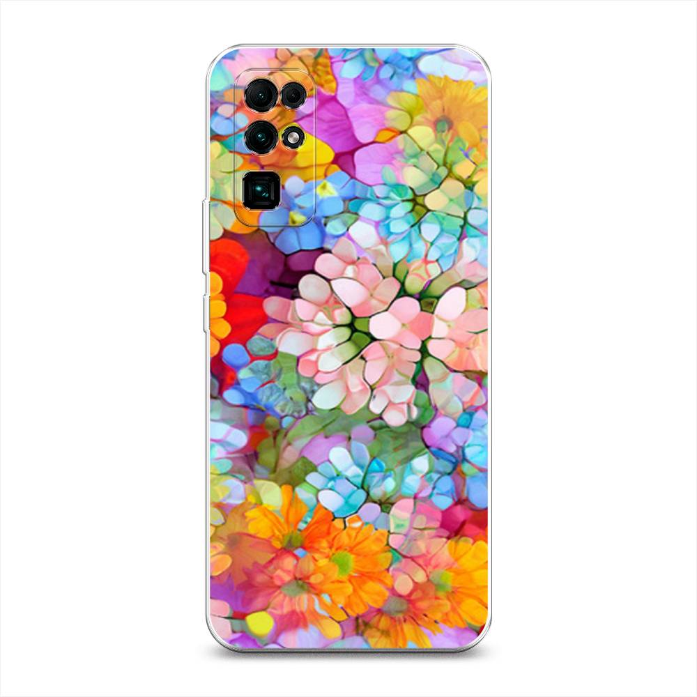 

Чехол на Honor 30 "Цветы витраж", Оранжевый;розовый;голубой, 612150-3