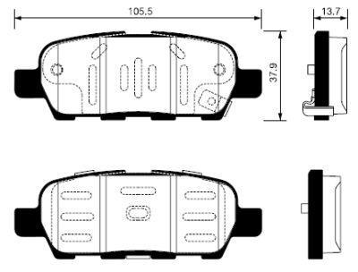 

Колодки тоpм.зад. NISSAN X-TRAIL/QASHQAI/TIIDA/INFINITI FX/RENAULT KOLEOS SANGSIN